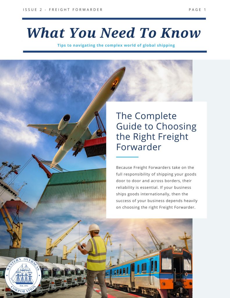 The Complete Guide To Choosing The Right Freight Forwarder | Western ...