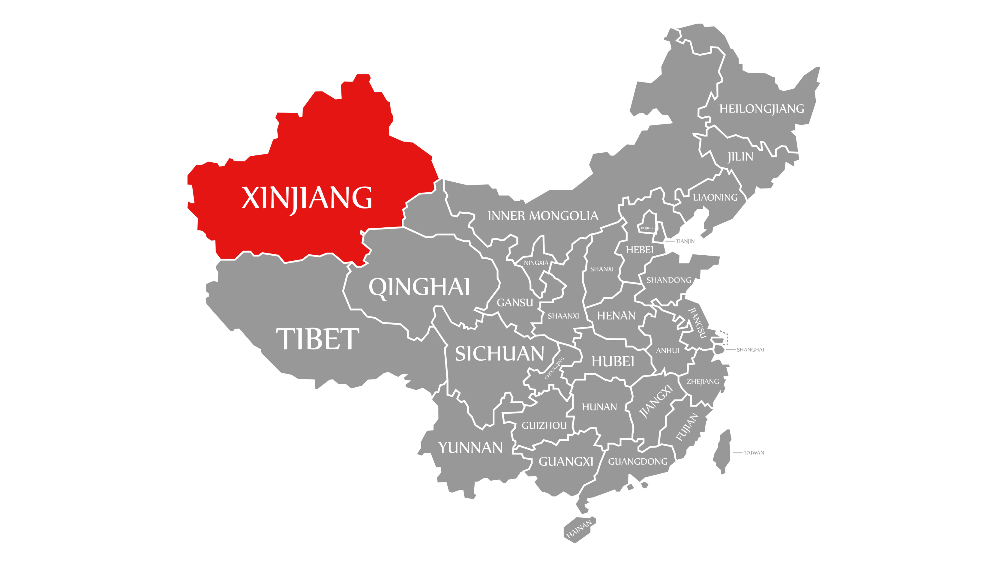 Xinjiang порт карта