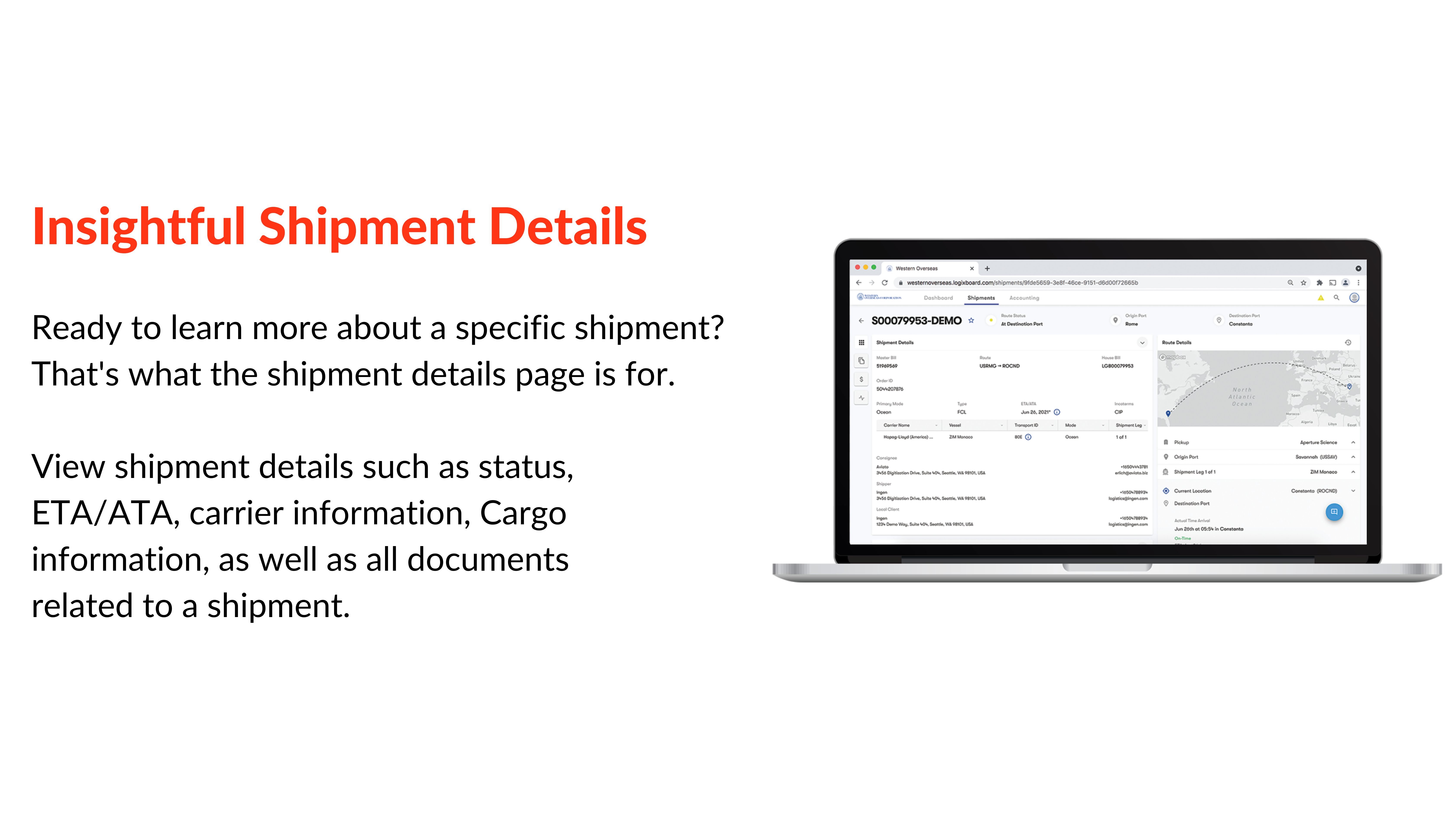 insightful shipment details