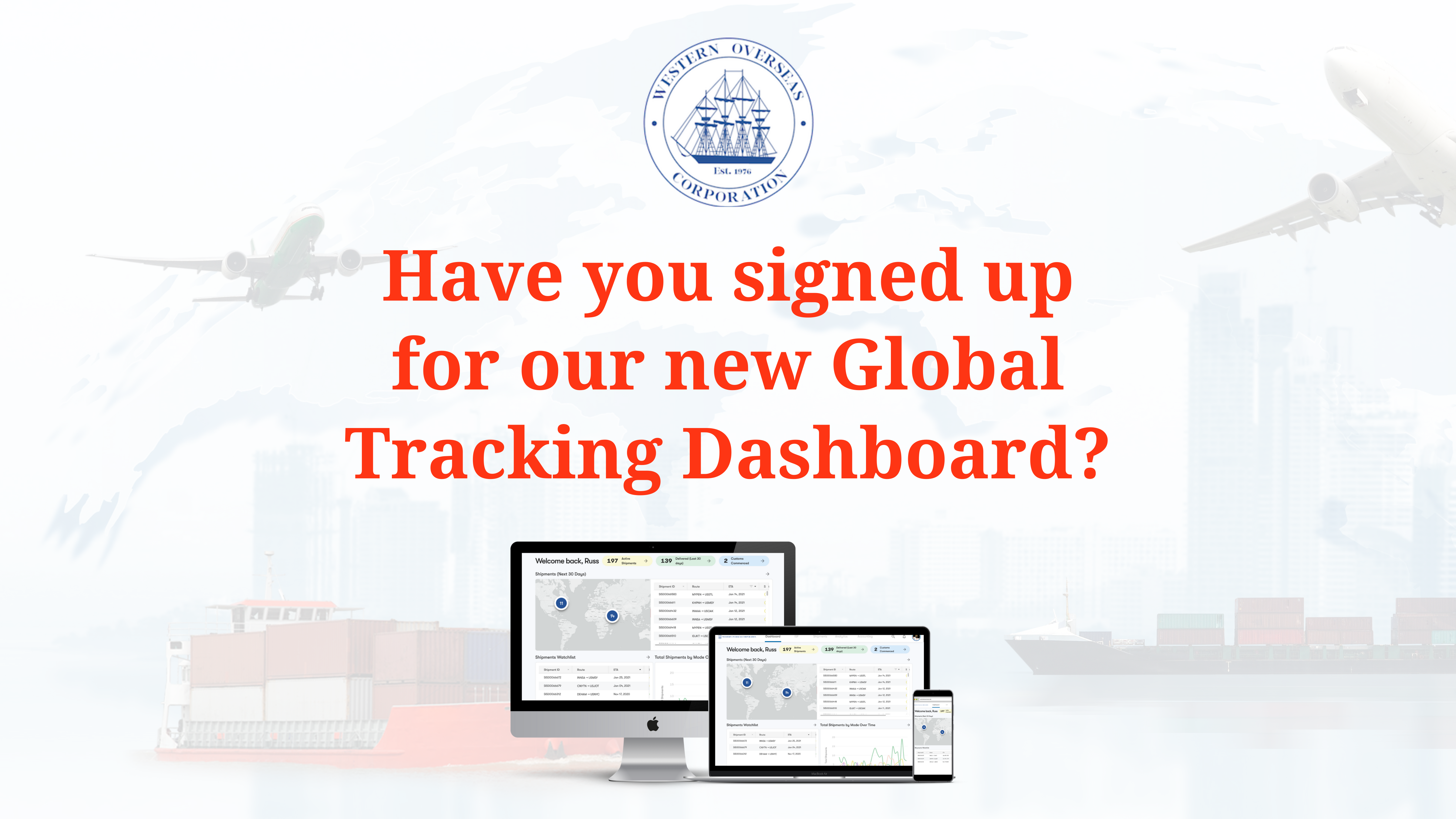 global tracking dashboard